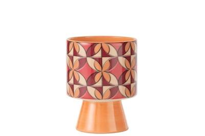 J-Line Bloempot Op Voet Trivial Keramiek Mix Medium