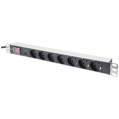 Digitus DN-19 PDU-7SO 19 inch Stekkerdoos voor patchkast Geaarde contactdoos Overspanningsbescherming Digitus DN-19 PDU-7SO 19 inch Stekkerdoos voor patchkast Geaarde contactdoos Overspanningsbescherming