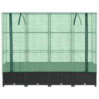Plantenbak verhoogd met kashoes 160x40x138 cm rattanlook - thumbnail