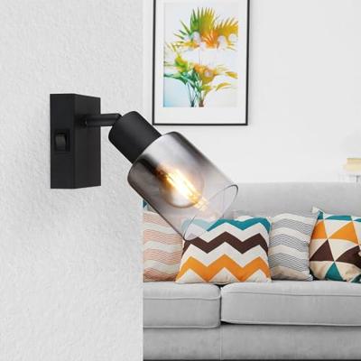 Globo Zwarte wandlampHubertus met schakelaar - 54308-1