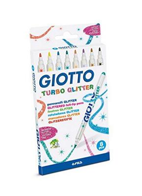 Set Viltstiften Giotto Turbo Glitter Multicolour (10 Stuks)