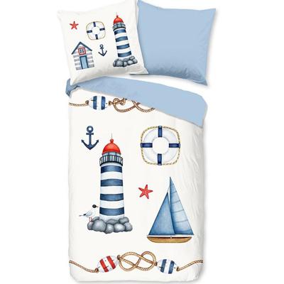 Pure Schip Ahoy Kinderdekbedovertrek Blauw