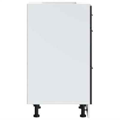 Onderkast "Porto" Zwart Bewerkt Hout Onderkast "Porto" Zwart Bewerkt Hout