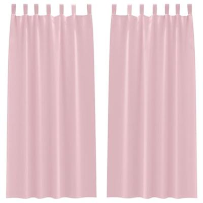 VidaXL Zwart-out gordijnen met ringen 2 pcs babyroze 260 x 140 cm