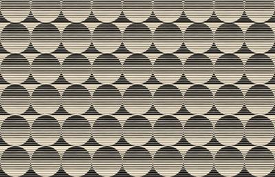 Noordwand Seventies Retrobehang met cirkelprint - S710a9