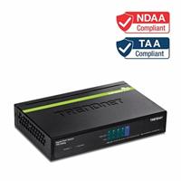 TRENDnet TPE-TG50G 5-poorts Gigabit PoE+ Switch, 31 watt PoE totaal vermogen, 10 Gbit/s schakelcapaciteit, plug & play, full & half duplex - thumbnail