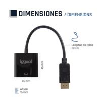 Adapter DisplayPort naar VGA iggual IGG319062 - thumbnail