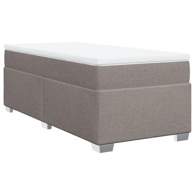 Boxspring met matras stof taupe 100x200 cm