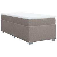 Boxspring met matras stof taupe 200x200 cm - thumbnail