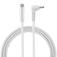 USB-C/type-C naar 4 0 x 1.35 mm laptop voeding oplaadkabel kabel lengte: ongeveer 1.5 m (wit) - thumbnail