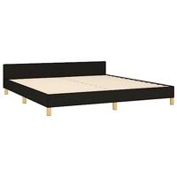 Bedframe zonder matras stof zwart 180x200 cm - thumbnail
