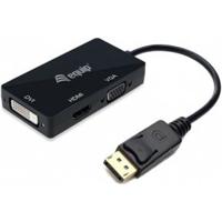Equip 133441 0,24 m DisplayPort DVI-D + VGA (D-Sub) + HDMI Zwart - thumbnail
