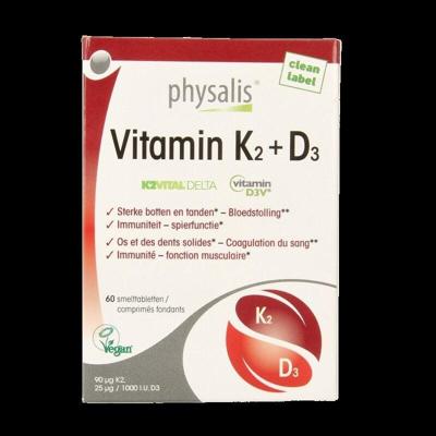 Vitamine K2 + D3 60 Tabletten