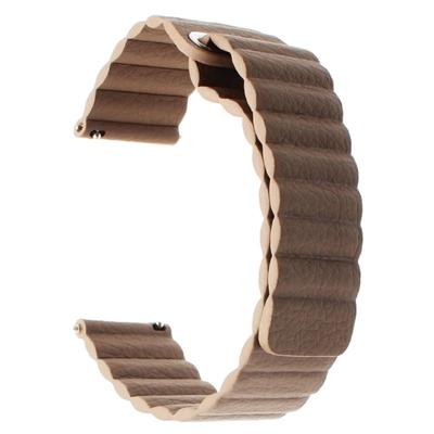 Geschikt voor Samsung Gear S2/Active2 Smart horlogebandje universele 20mm magnetische gesp lederen vervangende polsband (donker bruin) Geschikt voor Samsung Gear S2/Active2 Smart horlogebandje universele 20mm magnetische gesp lederen vervangende polsband (donker bruin)