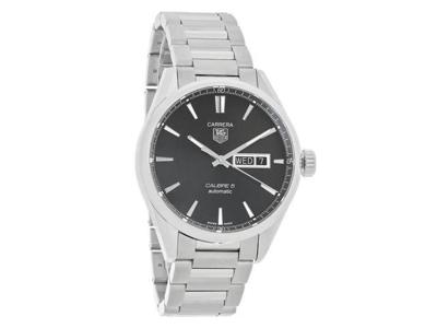 TAG Heuer Carrera dagdatum stalen zwarte wijzerplaat automatisch herenhorloge WAR201A.BA0723 TAG Heuer Carrera dagdatum stalen zwarte wijzerplaat automatisch herenhorloge WAR201A.BA0723