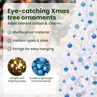 Kunstkerstboom met 300 LED Wit 210 cm PVC en staal - thumbnail