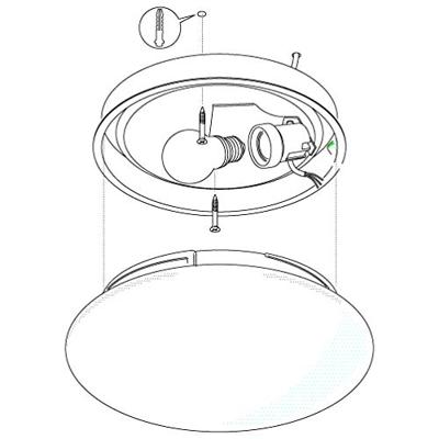 Eglo PlafondlampElla badkamer 20cm wit - 81635