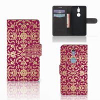Wallet Case Nokia 7 Barok Pink | Portemonnee hoesje - thumbnail