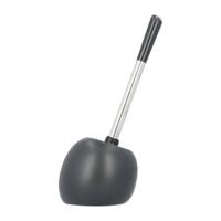 Keramische toiletborstelset Kiezelsteen Mat Zwart - 15x15x39 cm - thumbnail