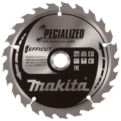 Makita Accessoires Cirkelzaagblad Hout Efficut 185x30x1,45 24T 23g - E-08682 Makita Accessoires Cirkelzaagblad Hout Efficut 185x30x1,45 24T 23g - E-08682