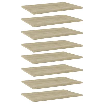 VidaXL Wandschappen 8 st 60x40x1,5 cm spaanplaat sonoma eikenkleurig VidaXL Wandschappen 8 st 60x40x1,5 cm spaanplaat sonoma eikenkleurig
