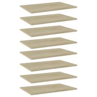 VidaXL Wandschappen 8 st 60x40x1,5 cm spaanplaat sonoma eikenkleurig - thumbnail