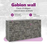 Schanskorfmuur met deksels 200x60x100 cm gegalvaniseerd staal - thumbnail