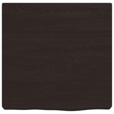 VidaXL Wastafelblad 40x40x(2-6) cm behandeld massief hout donkerbruin