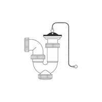 Washbasin Siphon Mirtak PVC - thumbnail