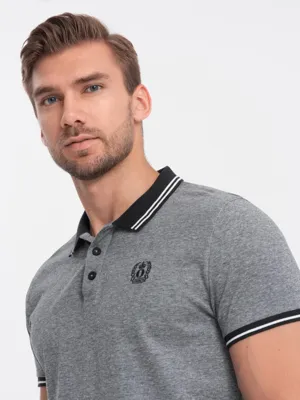 Italian Style - Poloshirt Heren - Korte Mouw - Donkergrijs - Italianstyle