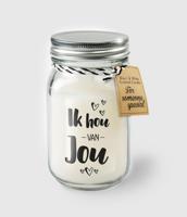 Geurkaars in glas - Ik hou van jou - thumbnail