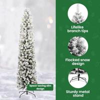 VidaXL Kunstkerstboom groen 240 cm pvc en staal en kunststof - thumbnail