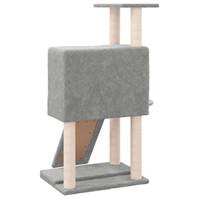 VidaXL Kattenmeubel met sisal krabpalen 96 cm lichtgrijs