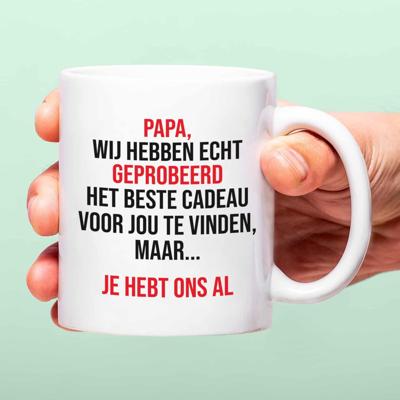 Mok Papa we hebben het geprobeerd Mok Papa we hebben het geprobeerd