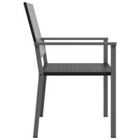 Tuinstoelen 4 st 54x62,5x89 cm poly rattan zwart - thumbnail