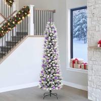 Kunstkerstboom met 300 LED Wit 240 cm PVC en Metaal en Plastic - thumbnail