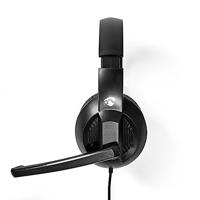Nedis PC-Headset | Over-Ear | Stereo | USB Type-A / USB Type-C | Inklapbare Microfoon | Zwart - CHSTU210BK - thumbnail
