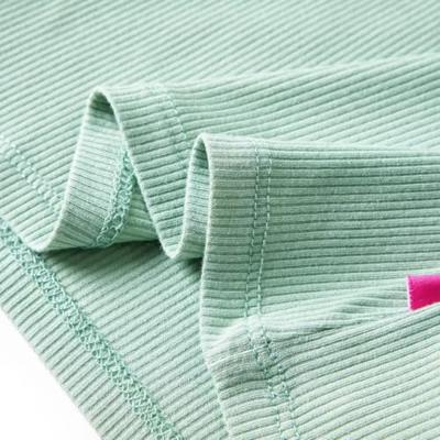 Kindershirt met lange mouwen lage col 116 donkermintkleurig Kindershirt met lange mouwen lage col 116 donkermintkleurig