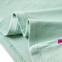 Kindershirt met lange mouwen lage col 116 donkermintkleurig - thumbnail