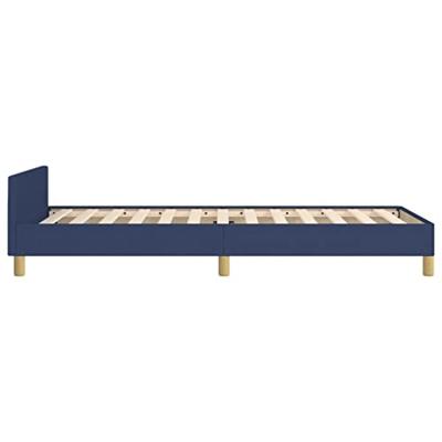 Bedframe zonder matras 100x200 cm stof blauw