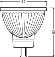 OSRAM HOMELIGHTING 4058075433229 LED-lamp Energielabel G (A - G) GU4 Reflector 4.5 W = 35 W Warmwit (Ø x l) 35 mm x 38 mm 1 stuk(s) - thumbnail