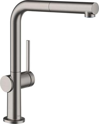 Hansgrohe Talis M54 ééngreeps keukenmengkraan 270 met uittrekbare uitloop en sBox, Brushed Black Chrome