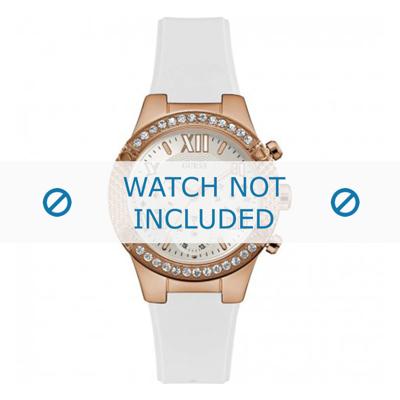 Horlogeband Guess W0773L6 Silicoon Wit 12mm
