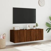 Tv-wandmeubels met LED 2 st 60x35x41 cm bruin eikenkleur - thumbnail