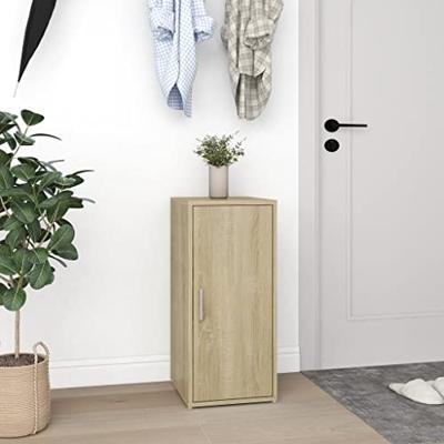 Schoenenkasten 2 st 32x35x70 cm spaanplaat sonoma eikenkleurig