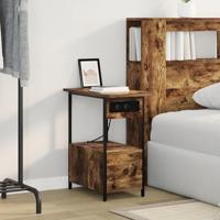 Nachtkastje met lade Gerookt eiken 60 x 30 x 61 cm Bewerkt hout - thumbnail