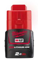 Milwaukee m12nrg-201 kit | 12v / 2,0ah accu + lader - 4933451900 - thumbnail