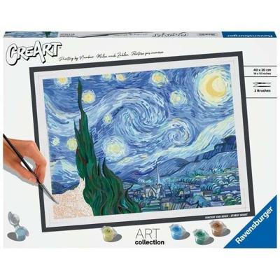 CreArt groot formaat 30x40 cm Van Gogh, De Sterrennacht, 14 jaar, 23518, Ravensburger