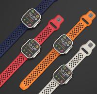 By Qubix - Ultimate Sport Edition bandje - Donkergrijs - Compatible met Apple Watch 44mm / 45mm / 46mm / 49mm - Compatible Apple watch bandjes - thumbnail