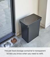 Yamazaki 5618 TOWER Voedingscontainer voor huisdieren (12 KG), zwart, polypropyleen/ABS-hars/POM-hars/siliconen, minimalistisch, 41 x 24 x 42,5 cm - thumbnail